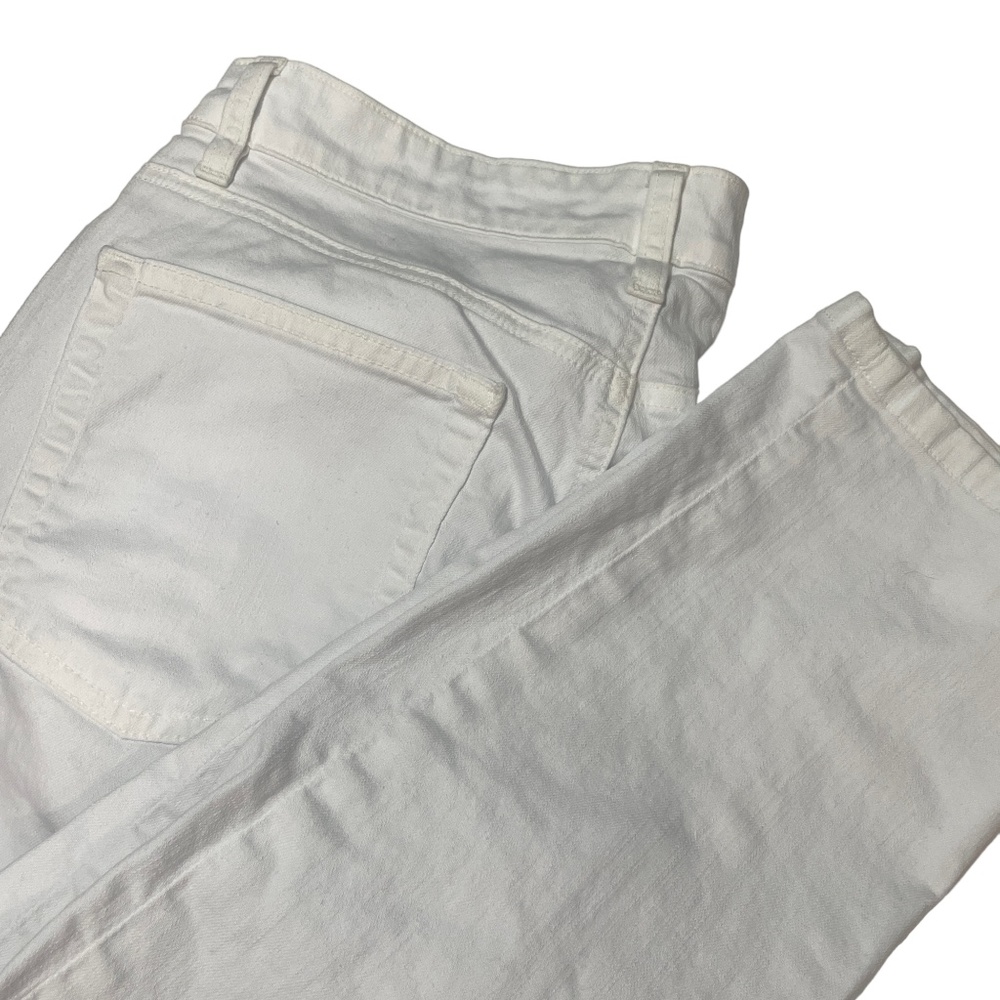 Eileen Fisher 10 White Denim Straight Leg Jeans